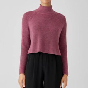 Eileen Fisher Merino Cropped Turtleneck **MOVING SALE - MAKE ME AN OFFER**